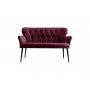 Atelier del Sofa Sofa dvosed Paris Black Metal Dusty Rose - slika 2
