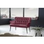Atelier del Sofa Sofa dvosed Paris Black Metal Dusty Rose - slika 1