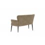 Atelier del Sofa Sofa dvosed Paris Black Metal Light Brown - slika 3