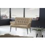 Atelier del Sofa Sofa dvosed Paris Black Metal Light Brown - slika 1