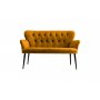 Atelier del Sofa Sofa dvosed Paris Black Metal Mustard - slika 2