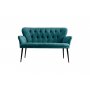 Atelier del Sofa Sofa dvosed Paris Black Metal Petrol Blue - slika 2