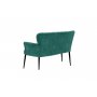 Atelier del Sofa Sofa dvosed Paris Black Metal Petrol Blue - slika 3