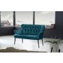 Atelier del Sofa Sofa dvosed Paris Black Metal Petrol Blue - slika 1
