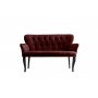 Atelier del Sofa Sofa dvosed Paris Black Wooden Claret Red - slika 2