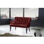 Atelier del Sofa Sofa dvosed Paris Black Wooden Claret Red - slika 1