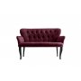 Atelier del Sofa Sofa dvosed Paris Black Wooden Dusty Rose - slika 2