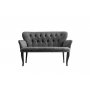 Atelier del Sofa Sofa dvosed Paris Black Wooden Grey - slika 2