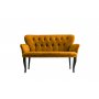 Atelier del Sofa Sofa dvosed Paris Black Wooden Mustard - slika 2