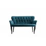 Atelier del Sofa Sofa dvosed Paris Black Wooden Petrol Blue - slika 2