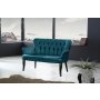 Atelier del Sofa Sofa dvosed Paris Black Wooden Petrol Blue - slika 1