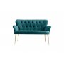 Atelier del Sofa Sofa dvosed Paris Gold Metal Petrol Blue - slika 2