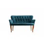 Atelier del Sofa Sofa dvosed Paris Walnut Wooden Petrol Blue - slika 2