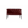 Atelier del Sofa Sofa dvosed Roma Black Metal Claret Red - slika 2