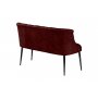 Atelier del Sofa Sofa dvosed Roma Black Metal Claret Red - slika 3