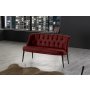 Atelier del Sofa Sofa dvosed Roma Black Metal Claret Red - slika 1