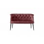 Atelier del Sofa Sofa dvosed Roma Black Metal Dusty Rose - slika 2