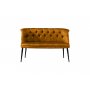 Atelier del Sofa Sofa dvosed Roma Black Metal Mustard - slika 2
