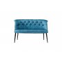 Atelier del Sofa Sofa dvosed Roma Black Metal Petrol Blue - slika 2