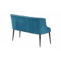 Atelier del Sofa Sofa dvosed Roma Black Metal Petrol Blue - slika 3