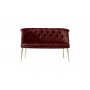 Atelier del Sofa Sofa dvosed Roma Gold Metal Claret Red - slika 2