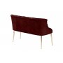 Atelier del Sofa Sofa dvosed Roma Gold Metal Claret Red - slika 3