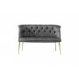 Atelier del Sofa Sofa dvosed Roma Gold Metal Grey - slika 2