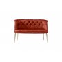 Atelier del Sofa Sofa dvosed Roma Gold Metal Tile Red - slika 2