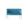 Atelier del Sofa Sofa dvosed Roma Gold Metal Petrol Blue - slika 2