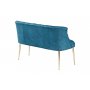 Atelier del Sofa Sofa dvosed Roma Gold Metal Petrol Blue - slika 3