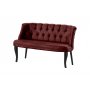 Atelier del Sofa Sofa dvosed Roma Black Wooden Claret Red - slika 2