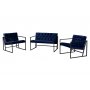 Atelier del Sofa Sofa i dve fotelje Oslo Dark Blue - slika 2