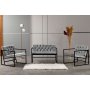 Atelier del Sofa Sofa i dve fotelje Oslo Grey - slika 1