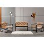 Atelier del Sofa Sofa i dve fotelje Oslo Light Brown - slika 1