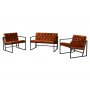 Atelier del Sofa Sofa i dve fotelje Oslo Tile Red - slika 2