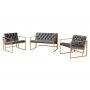 Atelier del Sofa Sofa i dve fotelje Oslo Gold Grey - slika 1
