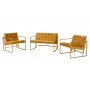 Atelier del Sofa Sofa i dve fotelje Oslo Gold Mustard - slika 1