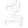 Atelier del Sofa Sofa i dve fotelje Oslo Gold Tile Red - slika 2