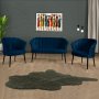 Atelier del Sofa Sofa i fotelja Daisy Black Metal Dark Blue - slika 1
