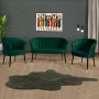 Atelier del Sofa Sofa i fotelja Daisy Black Metal Green - slika 1