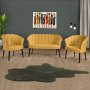 Atelier del Sofa Sofa i fotelja Daisy Black Metal Mustard - slika 1