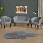 Atelier del Sofa Sofa i fotelja Daisy Black Wooden Grey - slika 1