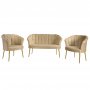Atelier del Sofa Sofa i fotelja Daisy Gold Metal Light Brown - slika 2