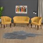 Atelier del Sofa Sofa i fotelja Daisy Walnut Wooden Mustard - slika 1