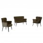 Atelier del Sofa Sofa i dve fotelje Paris Black Metal Brown - slika 4