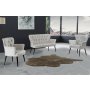Atelier del Sofa Sofa i dve fotelje Paris Black Metal Cream - slika 1