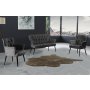 Atelier del Sofa Sofa i dve fotelje Paris Black Metal Fume - slika 1