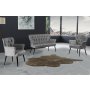 Atelier del Sofa Sofa i dve fotelje Paris Black Metal Grey - slika 1