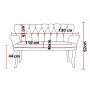 Atelier del Sofa Sofa i dve fotelje Paris Black Metal Tile Red - slika 2