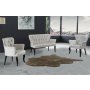 Atelier del Sofa Sofa i dve fotelje Paris Black Wooden Cream - slika 1